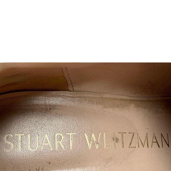 Stuart Weitzman Olive Green Leather Combat Boots Lug Sole Lace Up Platform 36 - Picture 5 of 6